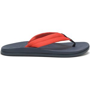 Chacos Chillos Men's Flips Orange / Navy | AU-2547938