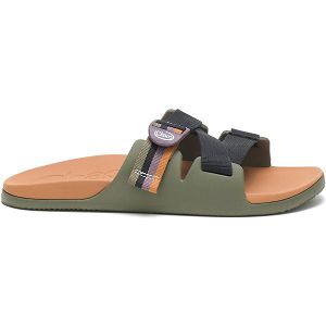 Chacos Chillos Men's Slides Black / Brown / Green | AU-914536