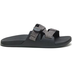 Chacos Chillos Men's Slides Black / White | AU-7103968