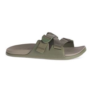 Chacos Chillos Men's Slides Grey / Green | AU-5310948