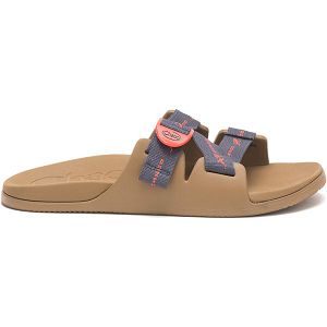 Chacos Chillos Men's Slides Yellow / Grey / Orange | AU-5348796