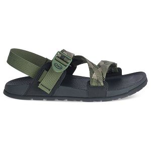 Chacos Lowdown Men's Sandals Green / Black | AU-7831042