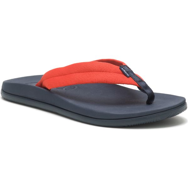 Chacos Chillos Men's Flips Orange / Navy | AU-2547938