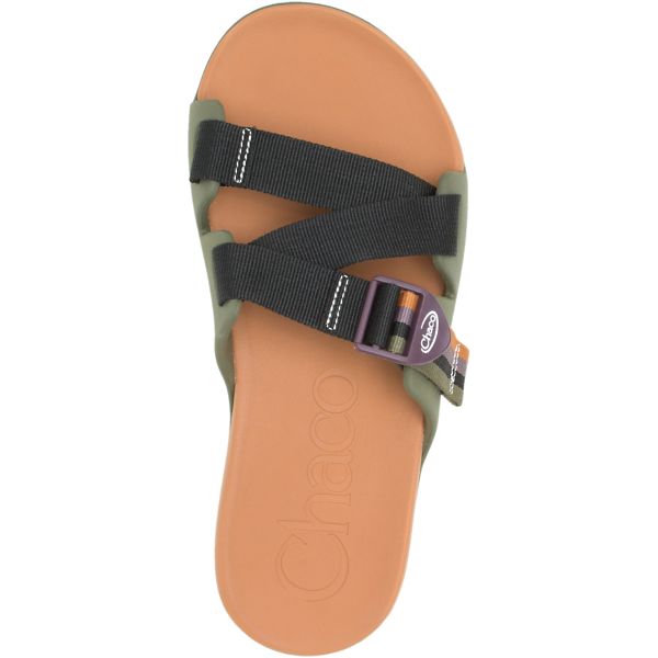 Chacos Chillos Men's Slides Black / Brown / Green | AU-914536