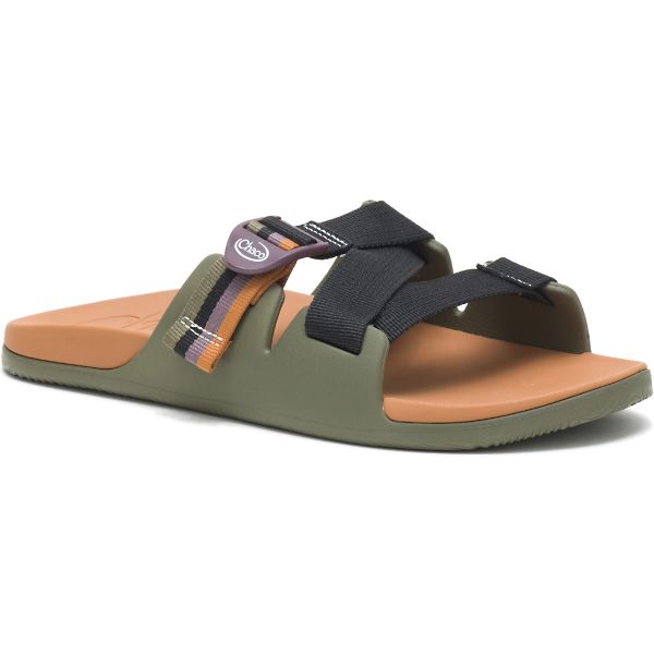 Chacos Chillos Men's Slides Black / Brown / Green | AU-914536