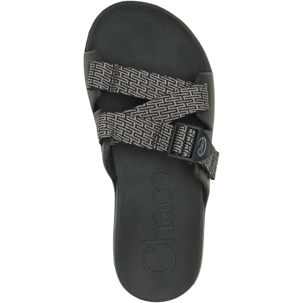 Chacos Chillos Men's Slides Black / White | AU-7103968