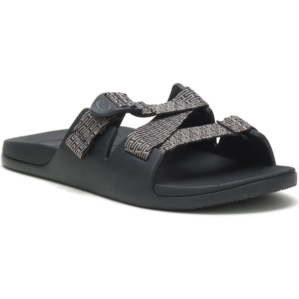 Chacos Chillos Men's Slides Black / White | AU-7103968