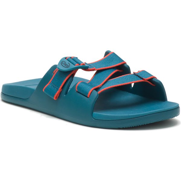 Chacos Chillos Men's Slides Blue / Orange | AU-5230819