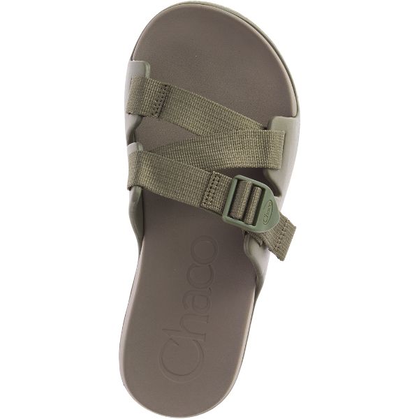 Chacos Chillos Men's Slides Grey / Green | AU-5310948