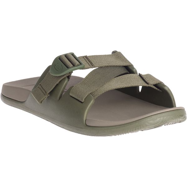 Chacos Chillos Men's Slides Grey / Green | AU-5310948