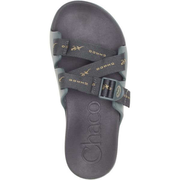 Chacos Chillos Men's Slides Grey / Green | AU-7324590