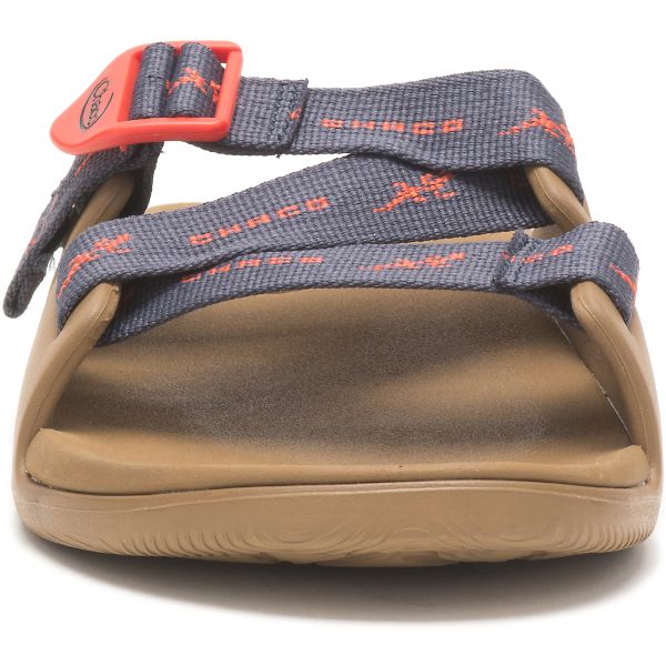 Chacos Chillos Men's Slides Yellow / Grey / Orange | AU-5348796