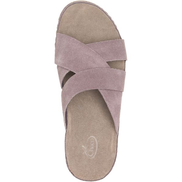 Chacos Wayfarer Suede Women's Slides Purple / Brown | AU-9265837