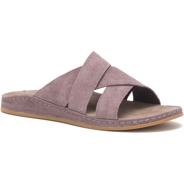 Chacos Wayfarer Suede Women's Slides Purple / Brown | AU-9265837