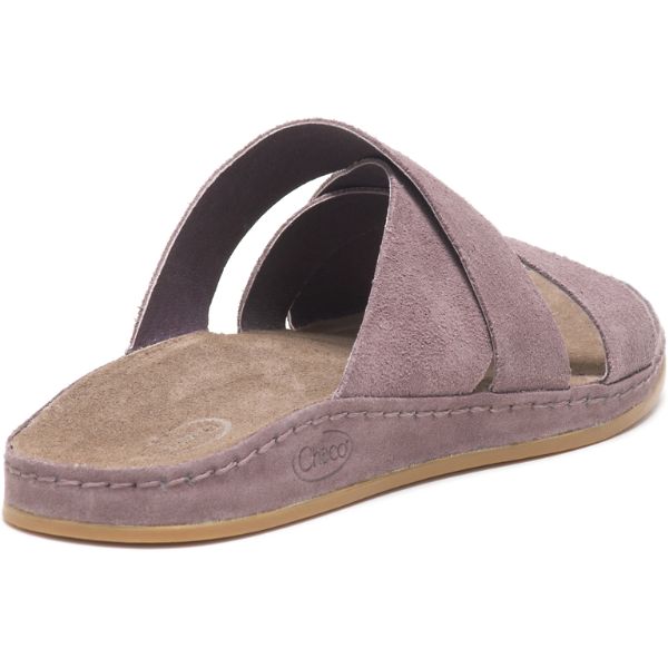 Chacos Wayfarer Suede Women's Slides Purple / Brown | AU-9265837