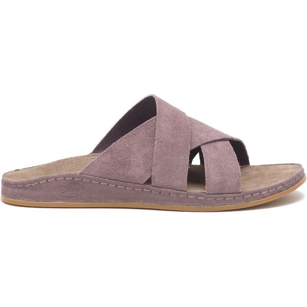 Chacos Wayfarer Suede Women's Slides Purple / Brown | AU-9265837